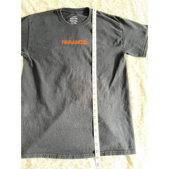 Anti Social Social Club Paranoid Black T-Shirt Medium - Picture 4 of 6